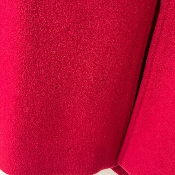 L.L. Bean Red Wool Coat Womens Size 4 Button Front Winter Classic Jacket - Picture 12 of 12